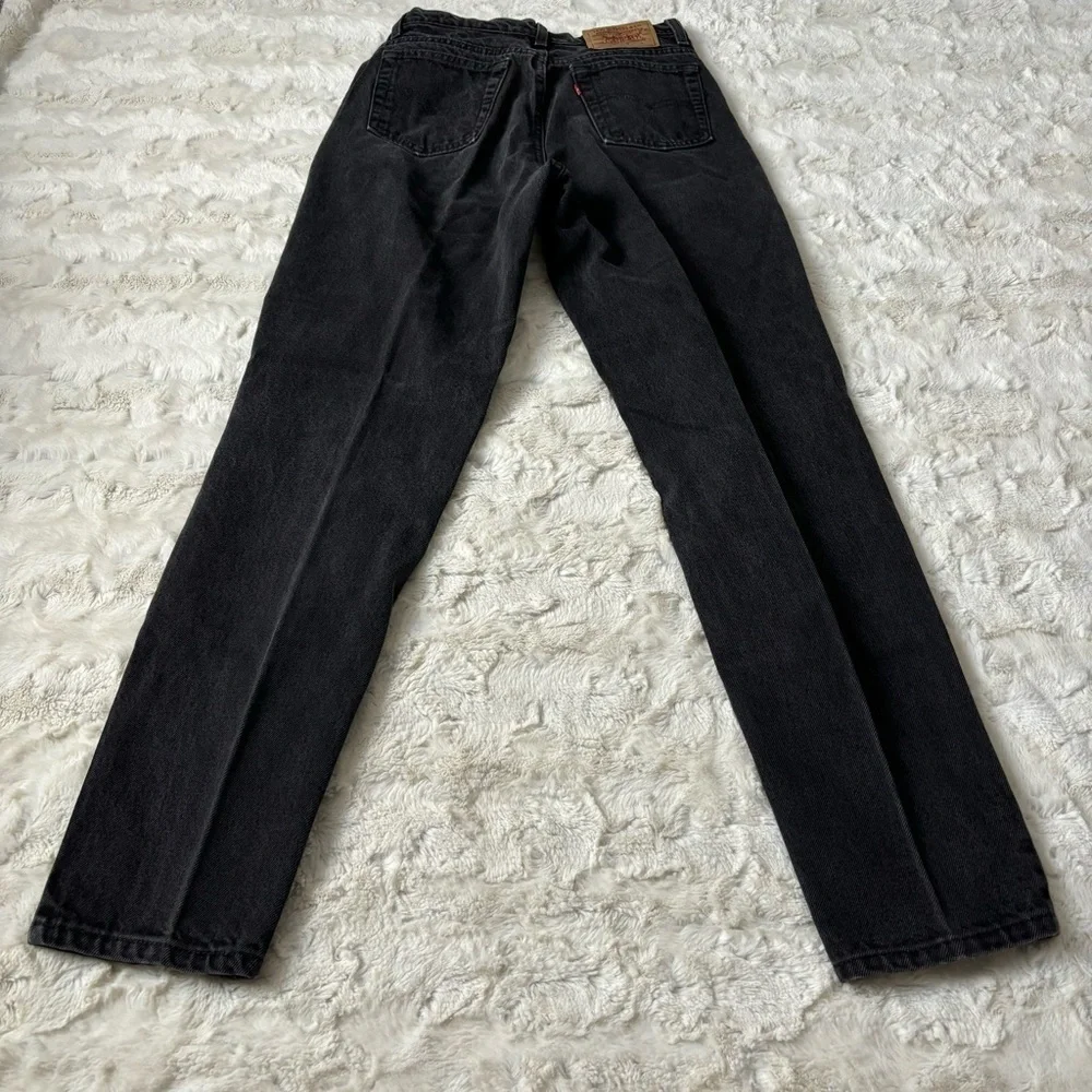 Levi's Vintage Women's Size 11 M Black Wash High Waist Tapered Jeans Made in USA
